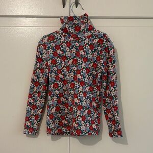 Mini Boden Colorful Floral Long Sleeve Turtleneck
